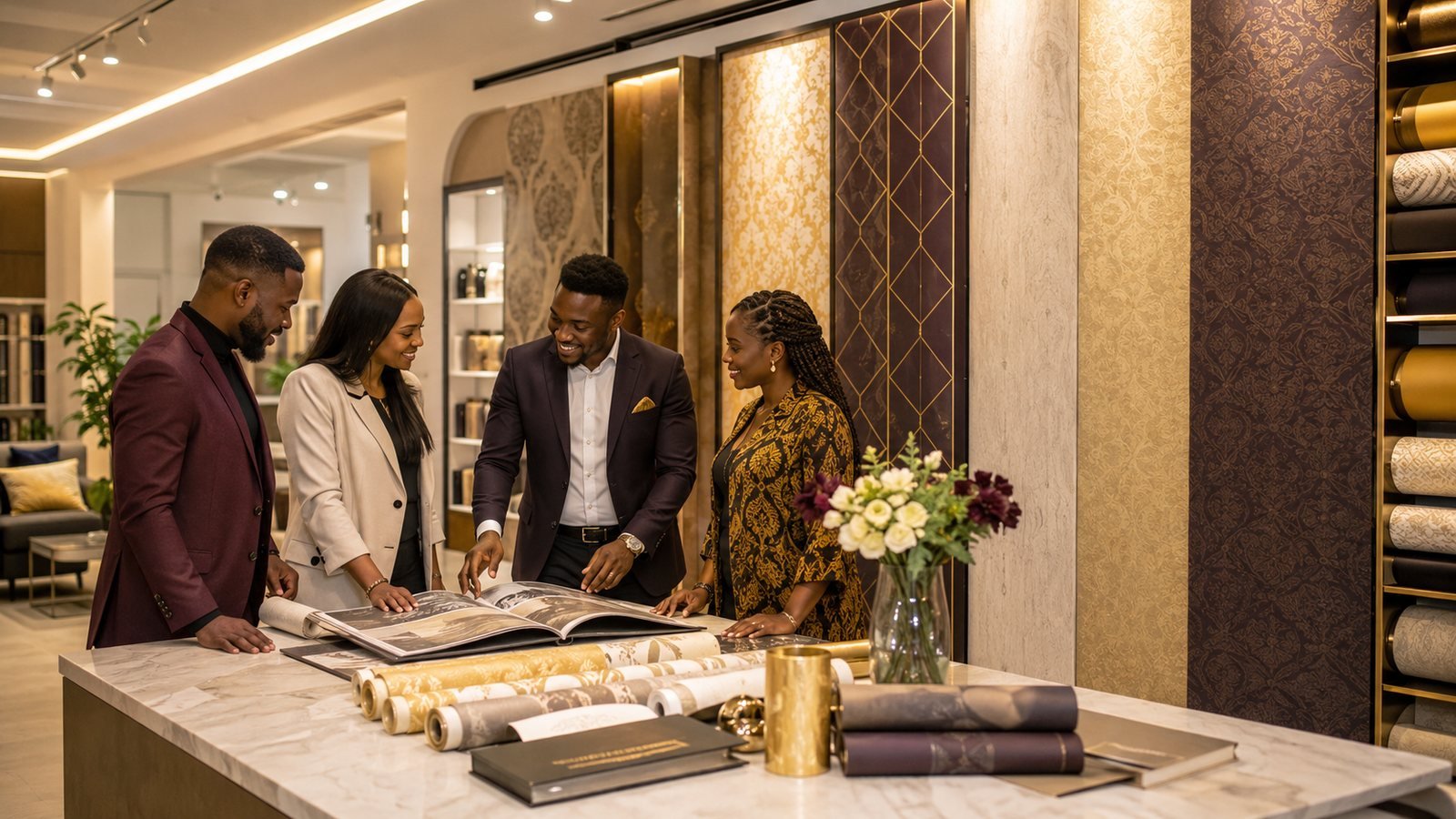 Atelier de choix de collection avec clients